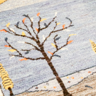 カシュクリランドスケープ・96×64・風景・水色・生命の樹・糸杉・玄関マットサイズ・アップ画