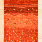 カシュクリ・96×59・ラクダ・山・羊・木・玄関マットサイズ・真上画