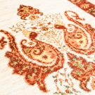 ルリバフ・92×61・赤色・白原毛・孔雀・生命の樹・玄関マットサイズ・アップ画