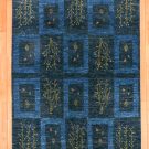 カシュクリ・197×133・青色・生命の樹・センターラグサイズ・真上画