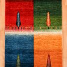 カシュクリ・145×97・四季・赤・青・黃・緑・糸杉・カラフル・グラデーション・センターラグサイズ・真上画