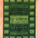 カシュクリ・156×101・緑色・鹿・木・センターラグサイズ・真上画