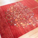 カシュクリランドスケープ・201×152・赤色・ザクロの木・花柄・リビングサイズ・使用イメージ画