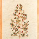 カシュクリ・白原毛・生命の樹・花柄・センターラグサイズ・真上画