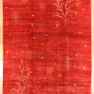 アマレ・生命の樹・赤色・鹿・リビングサイズ・真上画