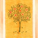 アマレ・黄色・ザクロの木・センターラグサイズ・真上画
