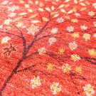 アマレ・赤色・生命の樹・花・センターラグサイズ・アップ画