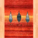 カシュクリ・赤色・生命の樹・キッチンマットサイズ・真上画