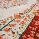 ルリバフ・赤色・花柄・植物・大型ルームサイズ・アップ画