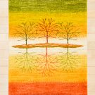 アマレ・生命の樹・グラデーション・オレンジ色・黄緑色・玄関サイズ・真上画