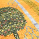 カシュクリ・生命の樹・水色・花・玄関サイズ・アップ画