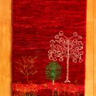 カシュクリ・赤色・生命の樹・鹿・風景・廊下敷き・その他サイズ・真上画