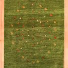 アマレ・緑色・ラクダ・生命の樹・鹿・センターラグサイズ・真上画