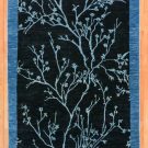 カシュクリ・青色・生命の樹・ボーダー・センターラグサイズ・真上画