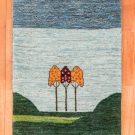 アマレ・青色・生命の樹・風景・玄関マットサイズ・真上画