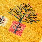 アマレ・黄色・生命の樹・玄関マットサイズ・アップ画
