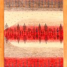 カシュクリ・赤・糸杉・センターラグサイズ・真上画